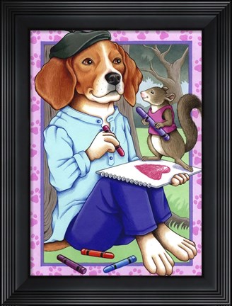 Framed Beagle Artist Print