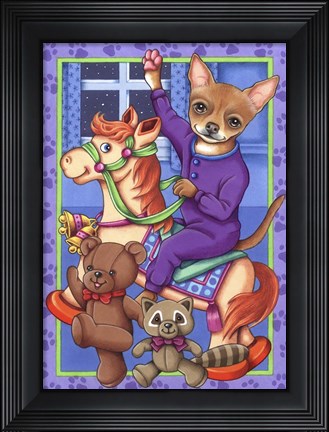 Framed Chihuahua Toys Print