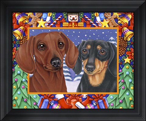 Framed Christmas Border Print