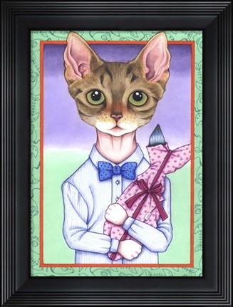 Framed Fish Cat Print
