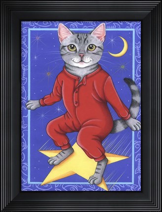 Framed Star Cat Print