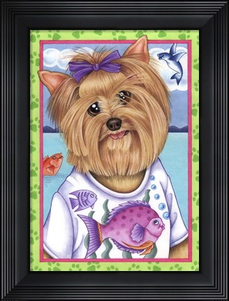 Framed Yorkie Fish Print