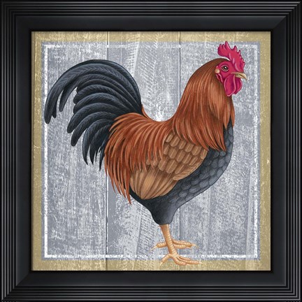 Framed Chicken 1 Print