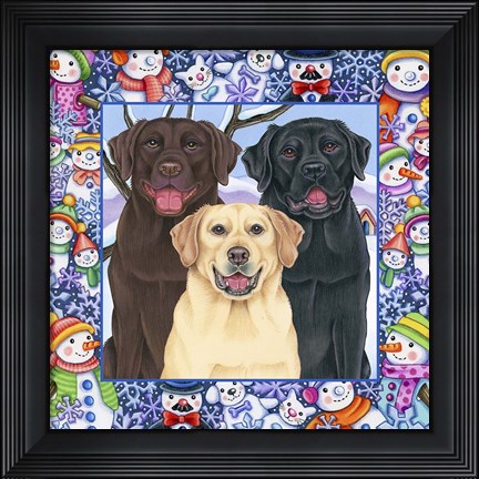 Framed Snowman Labs Print