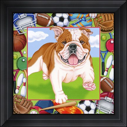 Framed Sports Bulldog Print