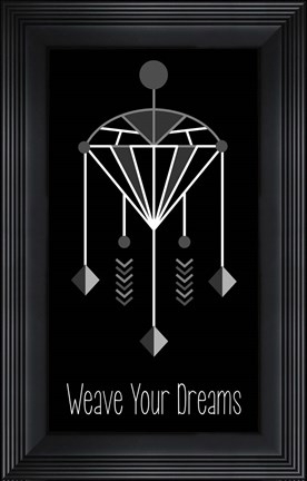 Framed Weave Your Dreams Black Print