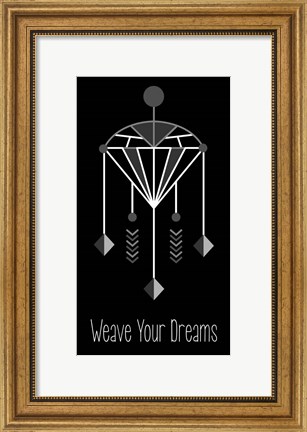 Framed Weave Your Dreams Black Print