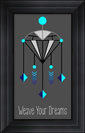Framed Weave Your Dreams Gray Print
