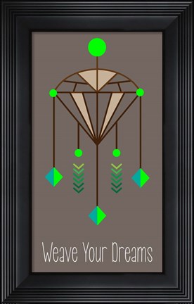 Framed Weave Your Dreams Brown Print