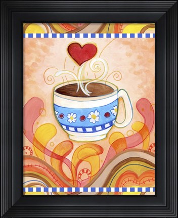 Framed Cup Of Love Print