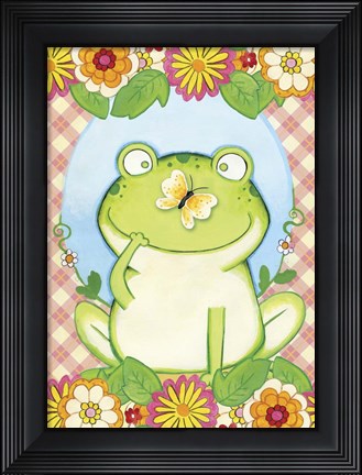 Framed Butterfly Frog Print