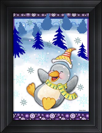 Framed Penguin Slide Print