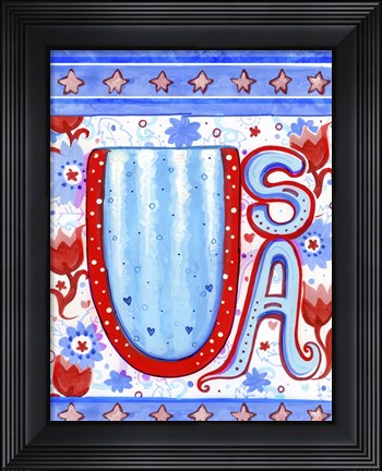 Framed Watermelon USA Print