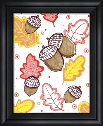Framed Acorn Rain Print