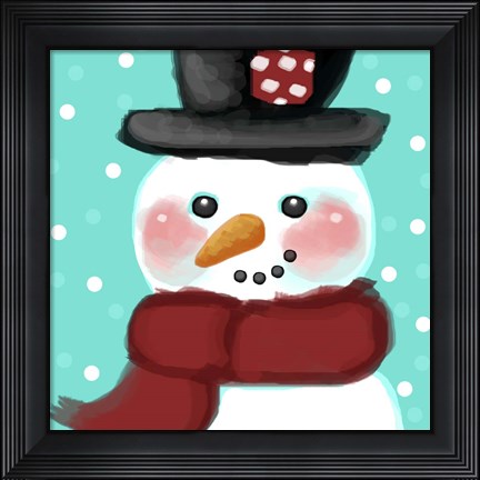 Framed Snowman Print