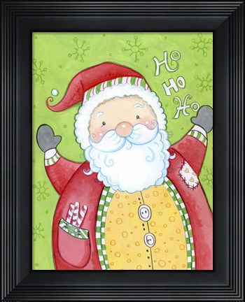 Framed Happy Santa Print