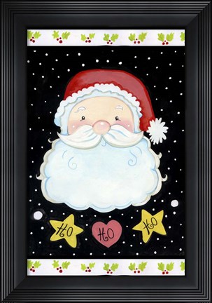 Framed Ho Ho Santa Claus Print