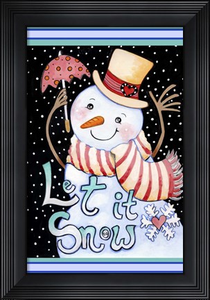 Framed Snow Umbrella Print