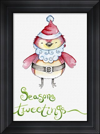 Framed Santa Tweet Print