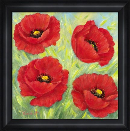 Framed Poppies A Print