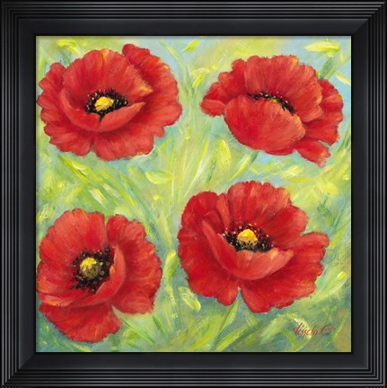 Framed Poppies B Print
