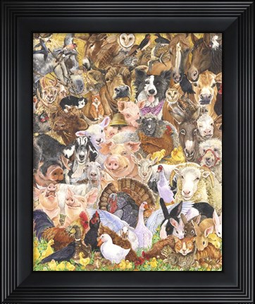 Framed Farm Animals Print