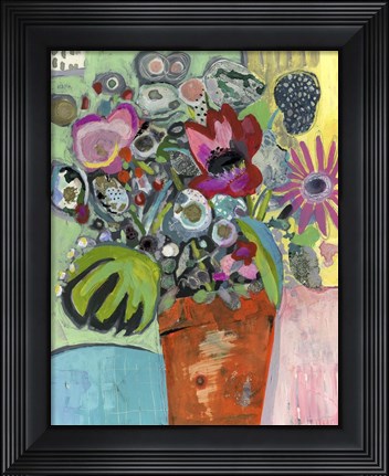 Framed french flowers Print