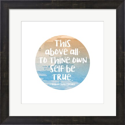 Framed To Thine Own Self Be True Shakespeare Blue Print