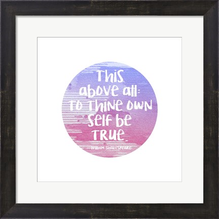 Framed To Thine Own Self Be True Shakespeare Purple Print