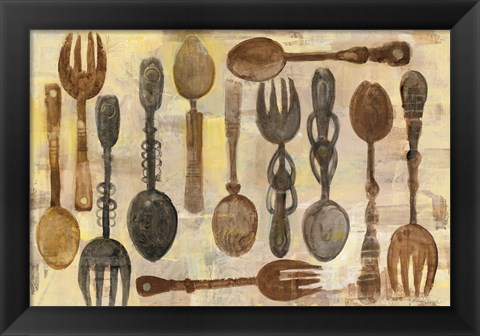 Framed Spoons and Forks Print