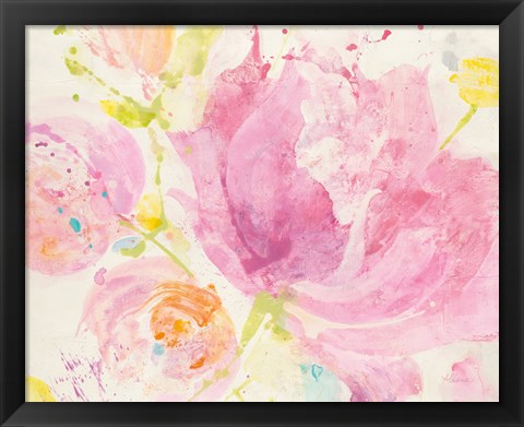 Framed Spring Abstracts Florals II Print