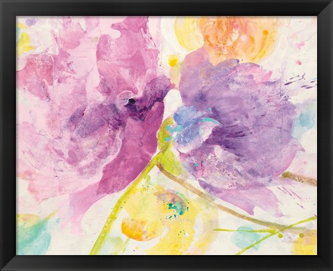 Framed Spring Abstracts Florals I Print