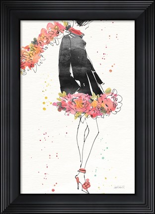 Framed Floral Fashion IV v2 Print