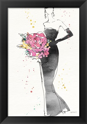 Framed Floral Fashion III v2 Print