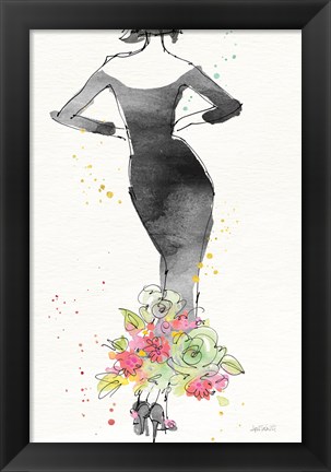 Framed Floral Fashion I v2 Print