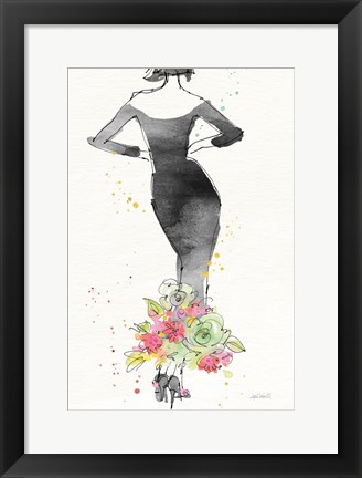 Framed Floral Fashion I v2 Print