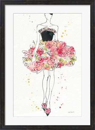 Framed Floral Fashion II v2 Print