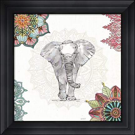 Framed Mandala Morning I Print