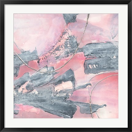 Framed Whitewashed Blush III Print