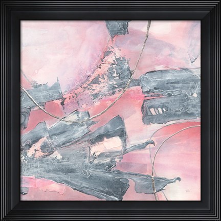 Framed Whitewashed Blush III Print