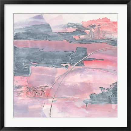 Framed Whitewashed Blush II Print