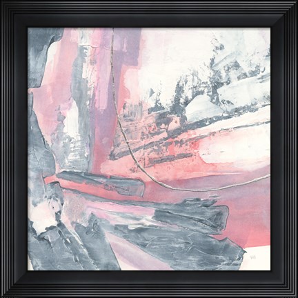 Framed Whitewashed Blush I Print