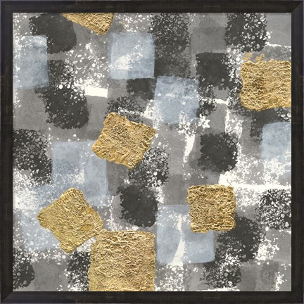 Framed Gold Squares II Print