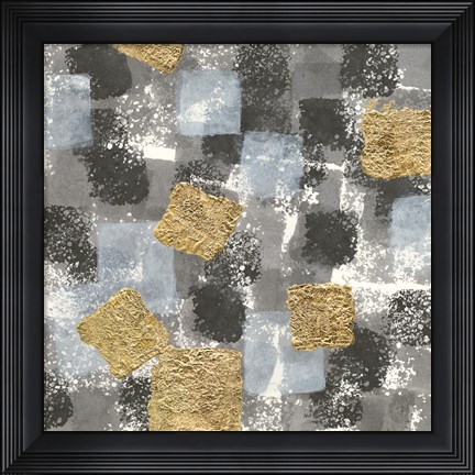 Framed Gold Squares II Print