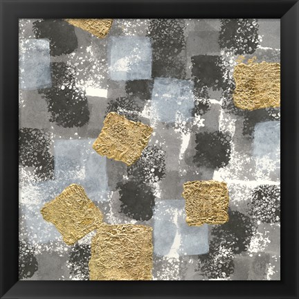 Framed Gold Squares II Print