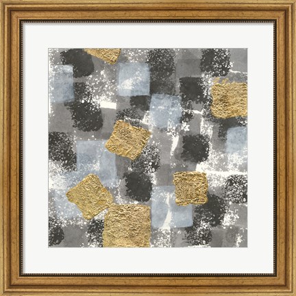 Framed Gold Squares II Print