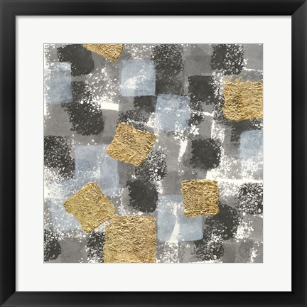 Framed Gold Squares II Print