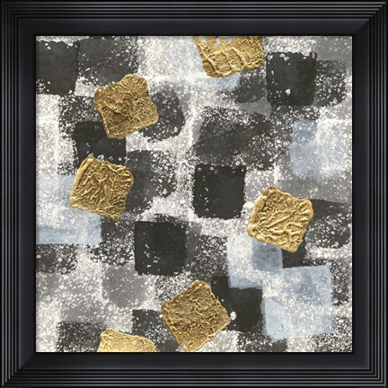 Framed Gold Squares I Print