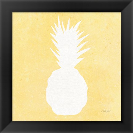 Framed Tropical Fun Pineapple Silhouette II Print