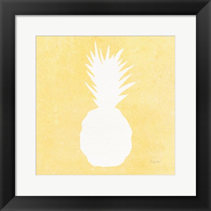 Framed Tropical Fun Pineapple Silhouette II Print